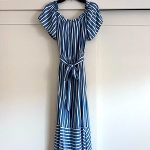 Loft off the shoulder maxi dress